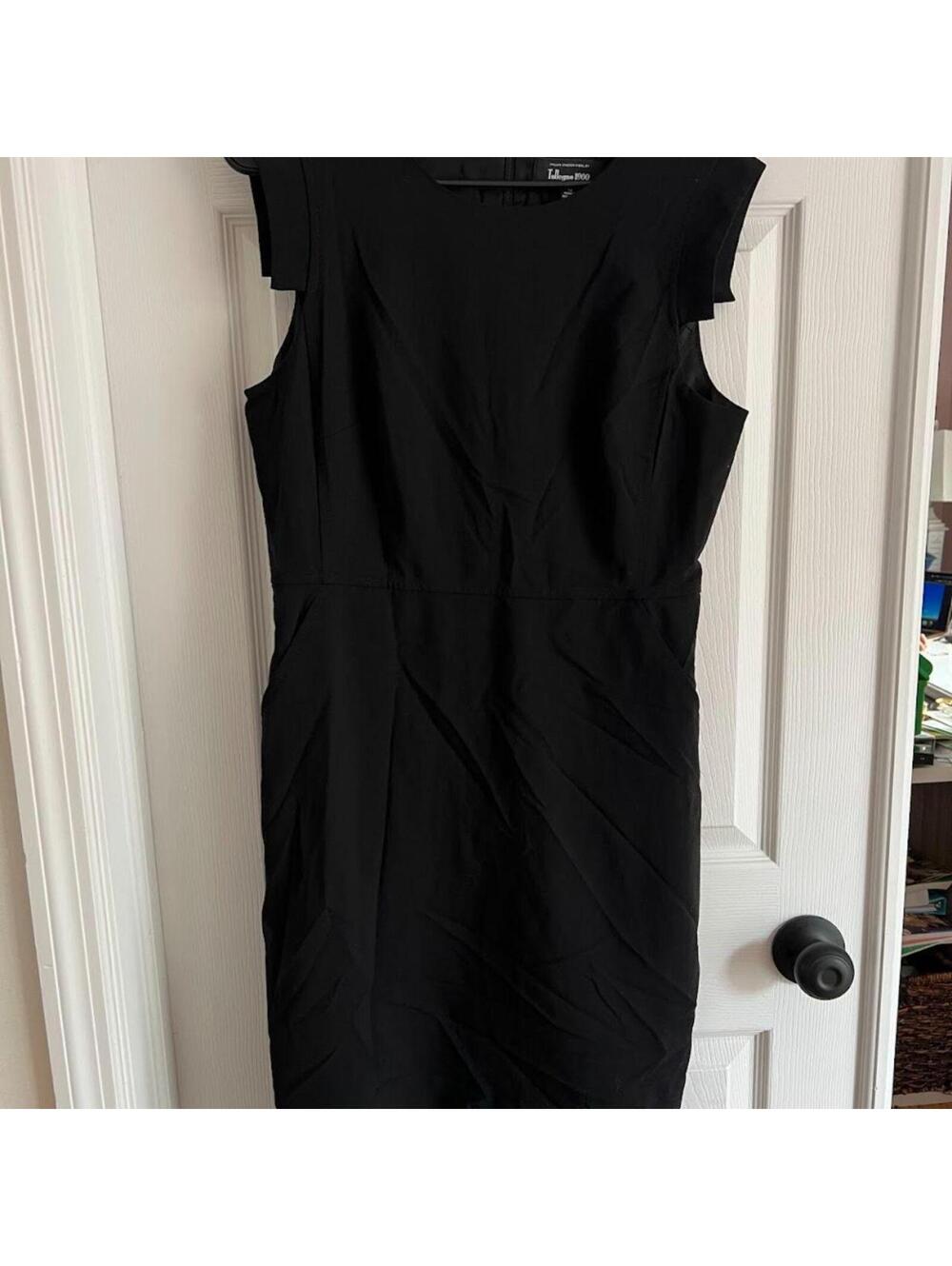 J.Crew black sheath work dress Tollegno 1900 Size 12